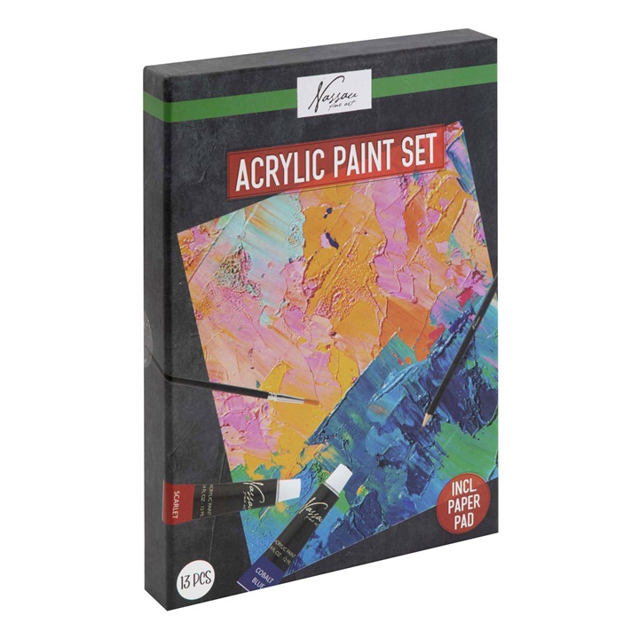 Set de pictură acrilică Nassau | Set de 13 piese