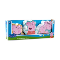 Set de puzzle-uri din lemn pentru copii PEPPA PIG 3 bucăți
