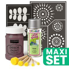 Set de renovare a mobilierului cu vopsea spray argintie