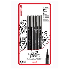 Set de UNI PIN markere fineliner Love Lettering 5 buc