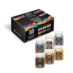 Set de vopsele acrilice metalice ACRYL PRO