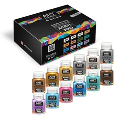 Set de vopsele acrilice metalizate ACRYL PRO Composite 12x20 ml
