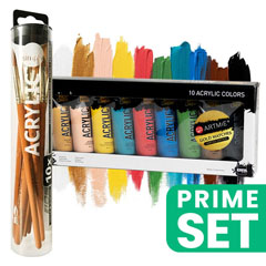 Set de vopsele acrilice Solo Goya - ARTMIE Gold Matches cu pensule
