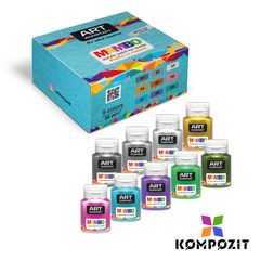 Set de vopsele pentru textile și piele Mambo Metallic