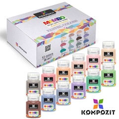 Set de vopsele pentru textile și piele MAMBO Pastel Pastel