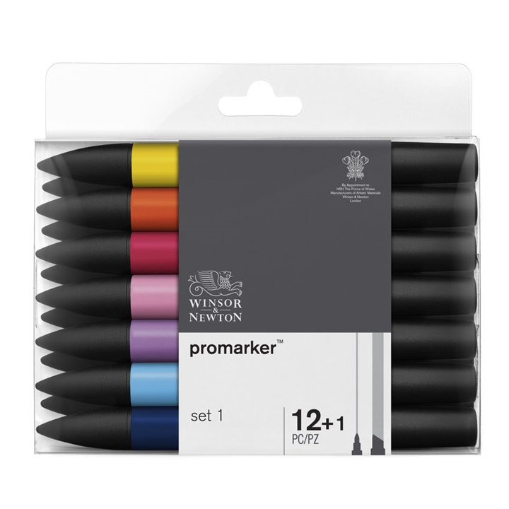 Set markere Winsor & Newton Promarker  - nuanțe de bază