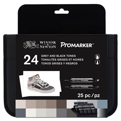 Set markere Winsor & Newton Promarker - nuanțe negre și gri