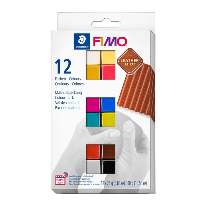 Set polimer FIMO LEATHER EFFECT 12x25g