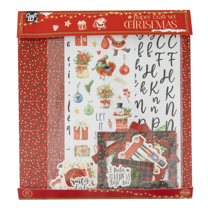 Set Scrapbooking de Crăciun în roșu