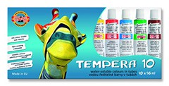Set tempera Koh-i-noor 10-piese- 10 x 16 ml