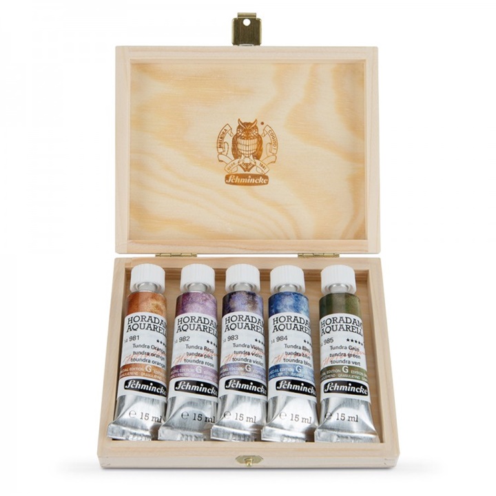 Set vopsele de acuarelă în tuburi Schmincke Super Granulation 5x15ml  | Set tundra