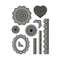 Ștampile silicon Timbres Cristal - Set 10 piese