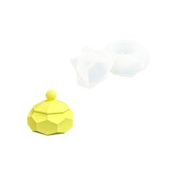 Silicon turnare Mold 9.1x4.5x4cm - Faceted caseta de bijuterii