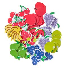 Stickere din spumă | Fructe, 45 buc