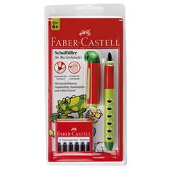 Stilou clasic cu rezerve Faber-Castell cu un maner ergonomic pentru dreptaci