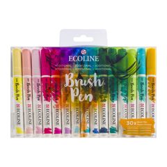 Stilouri pentru acuarelă Ecoline Brush Pen Additional  | Set de 30 de bucăți