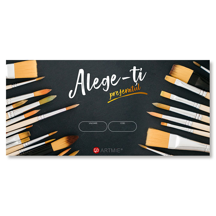 Un voucher cadou pentru pensule pentru fiecare artist