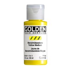 Vopsea acrilică fluidă GOLDEN 30 ml | 2008 bismuth vanadate yellow