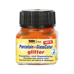 Vopsea cu sclipici pentru porțelan și sticlă 20 ml | Diverse nuanțe