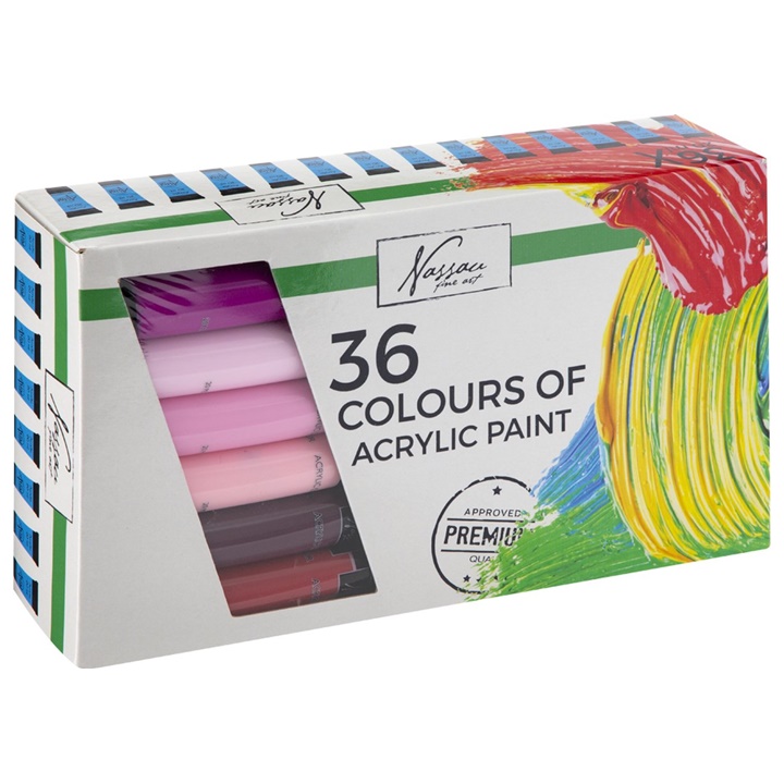 Vopsele acrilice Nassau Fine Art 36 x 20 ml