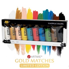 Vopsele acrilice Solo Goya - ARTMIE Gold Matches | set de 10 x 100 ml